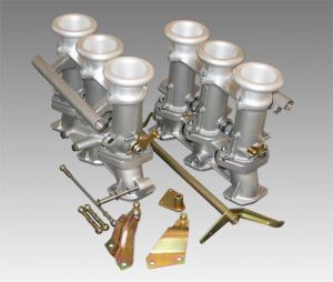 TB Kit, 3BBL, 46mm, complete w manifolds & linkage