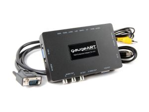 gaugeART VGA to Composite Video Converter allows you to connect gaugeART to displays with no VGA input (such as Kenwood, Pioneer, Alpine double DIN head units)